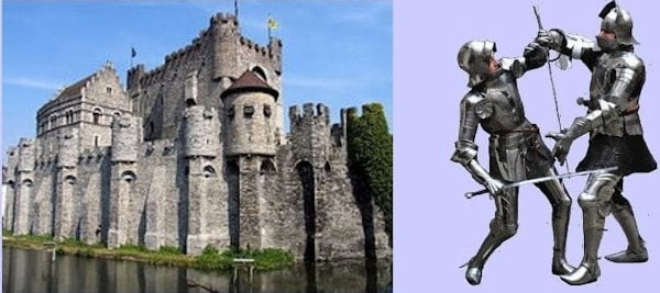 Castelo e cavaleiros