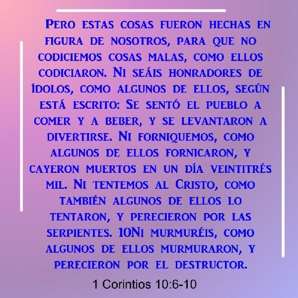 1 Corintios 10:6-10