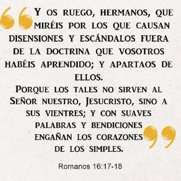 Romanos 16:17-18