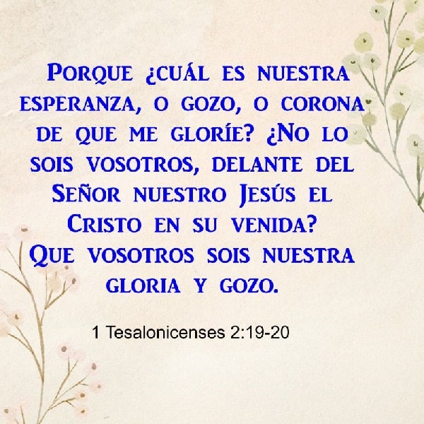 1 Tesalonicenses 2:19-20