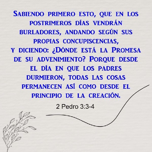 2 Pedro 3:3-4