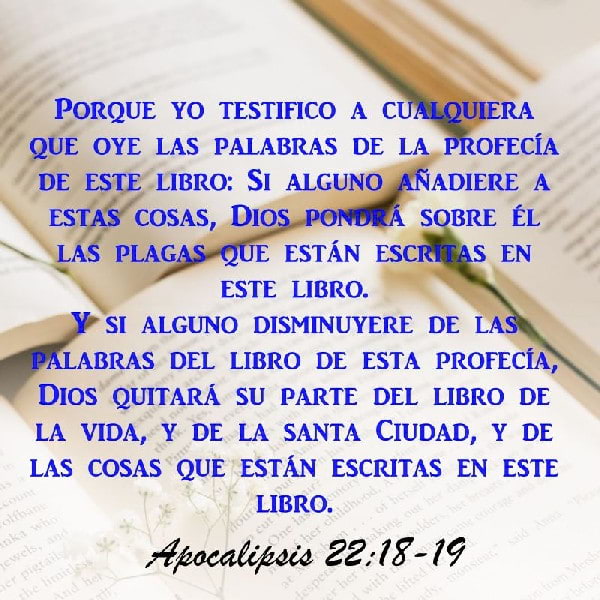 Apocalipsis 22:18-19