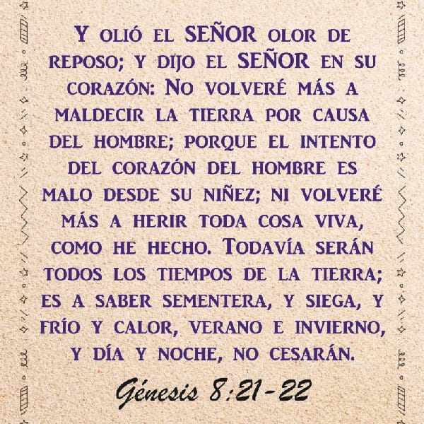Génesis 8:21-22